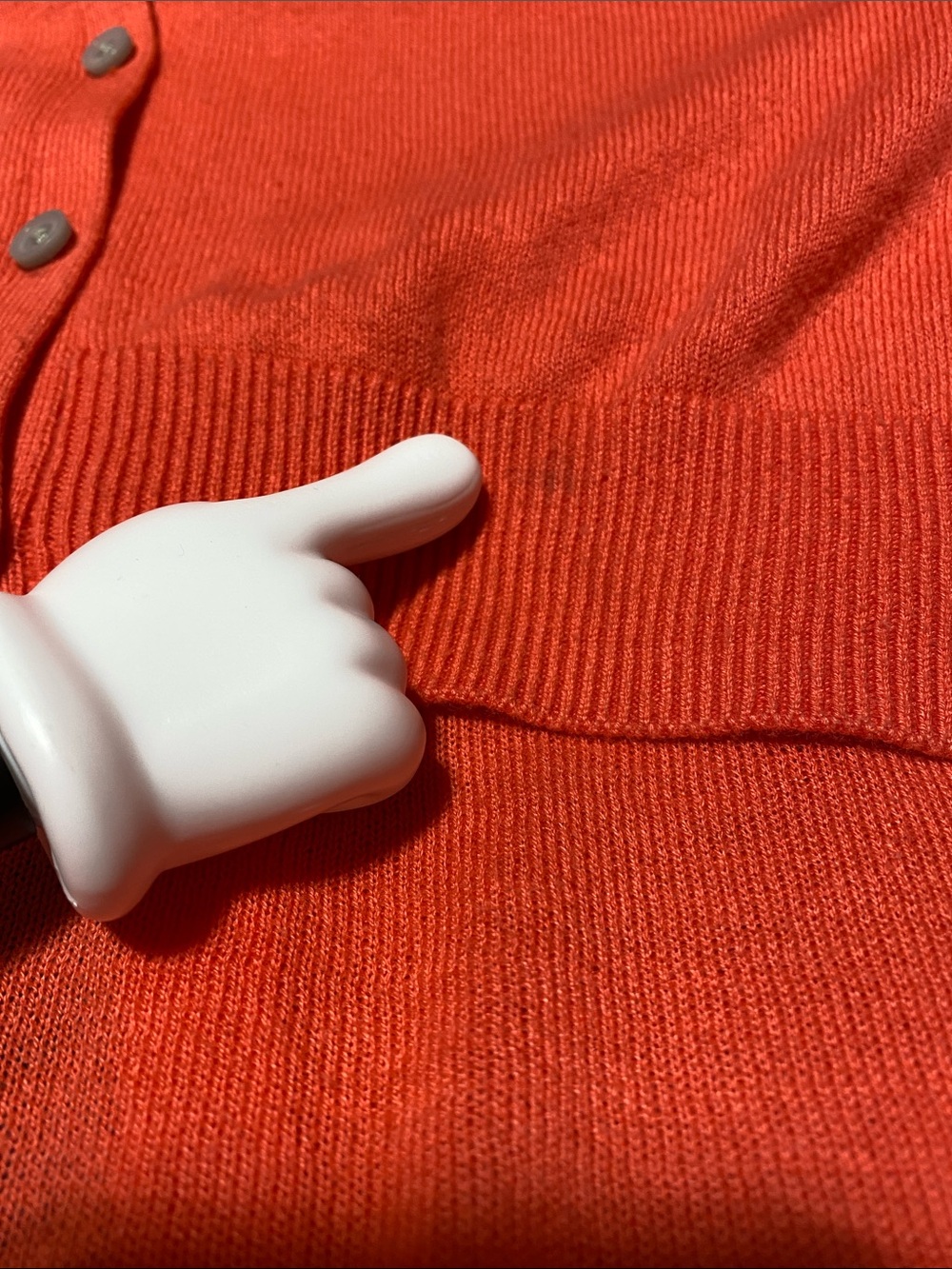 OLD NAVY Women’s Lightweight Coral 3/4 Sleeve V-Neck Button-Front Cardigan—Sz Lg - Picture 11 of 12